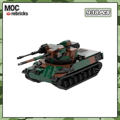 Militär Serie Deutsch Medium Tank Turm III Bausteine DIY Raupen Gepanzertes Fahrzeug Modell Ziegel Image