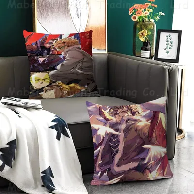 Anime My Hero Academia Hawks Kissenbezüge, Cartoon-Sofa, dekorativ, Zuhause, doppelseitiger Druck, Image