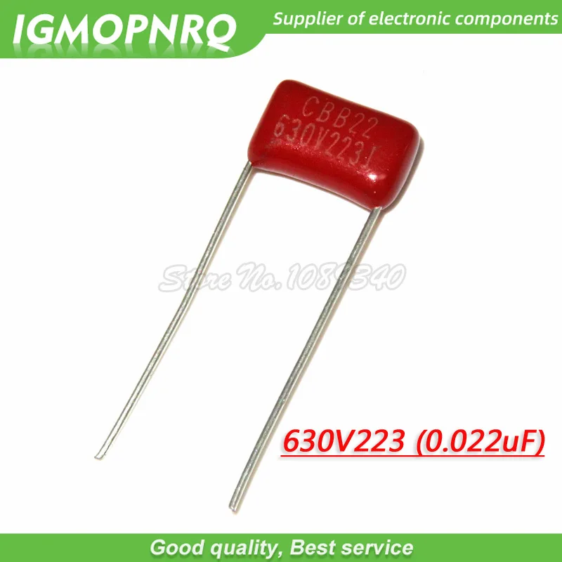 10 Stück 630 v223j 22nf Abstand 10mm 0,022 V uf cbb Polypropylen-Film kondensator 630v223j-p10 Image
