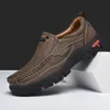 2025, handgefertigte Schuhe, echtes Leder, Freizeitschuh für Herren, flache Plattform, Walking, Outdoor-Schuhe, Slipper, große Größe 50