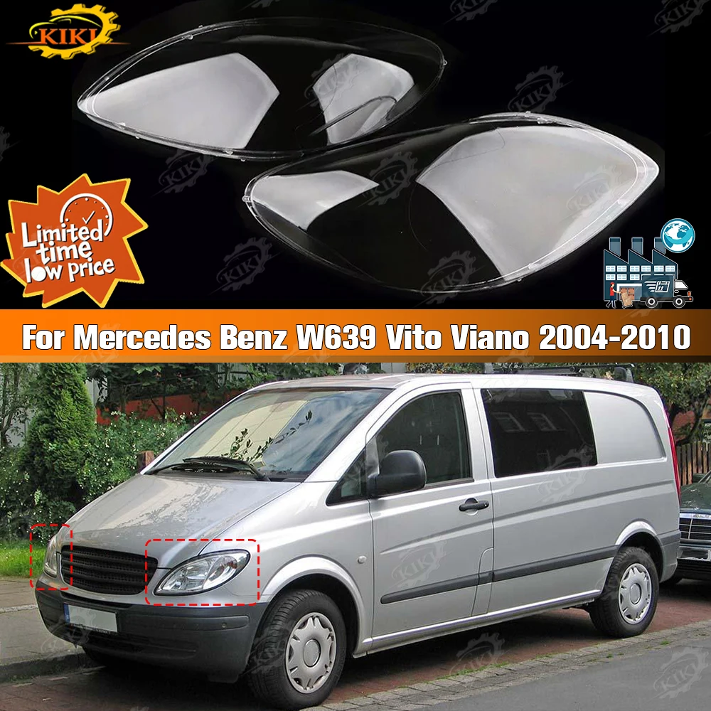 Für Mercedes-Benz Vito Viano W639 2004-2010 Scheinwerfer Objektiv Abdeckung Transparent Lampenschirme Scheinwerfer Glas Original Lampe Shell