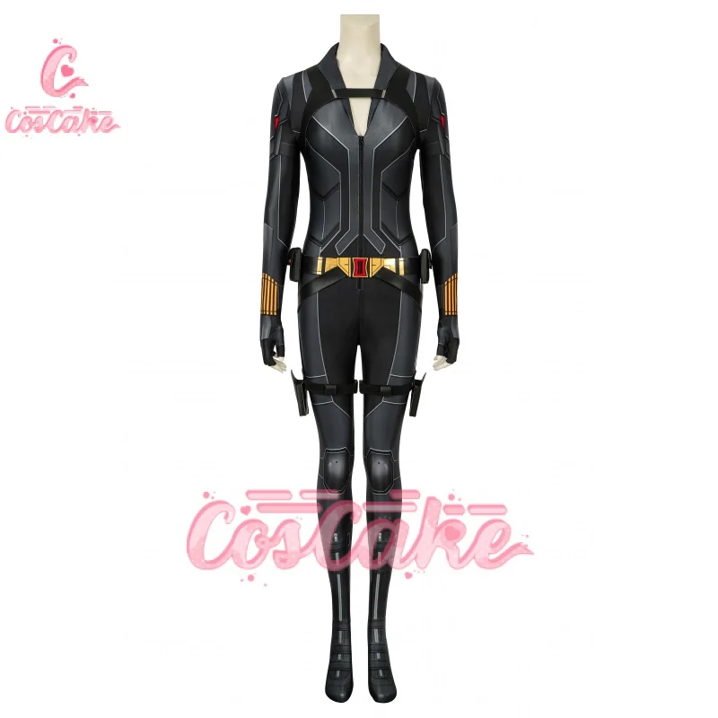 Erwachsene Frauen Superheld Witwe Natasha Romanoff Black Battle Overall Cosplay Kostüm Halloween Maskerade Cooler Body Image