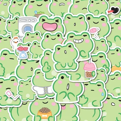 40 Stück Überraschungsgeschenke, kleine Frosch-Aufkleber können zum Dekorieren der Raum, Wand, Desktop, Kleiderschrank, Computer usw., selbstpasst Image