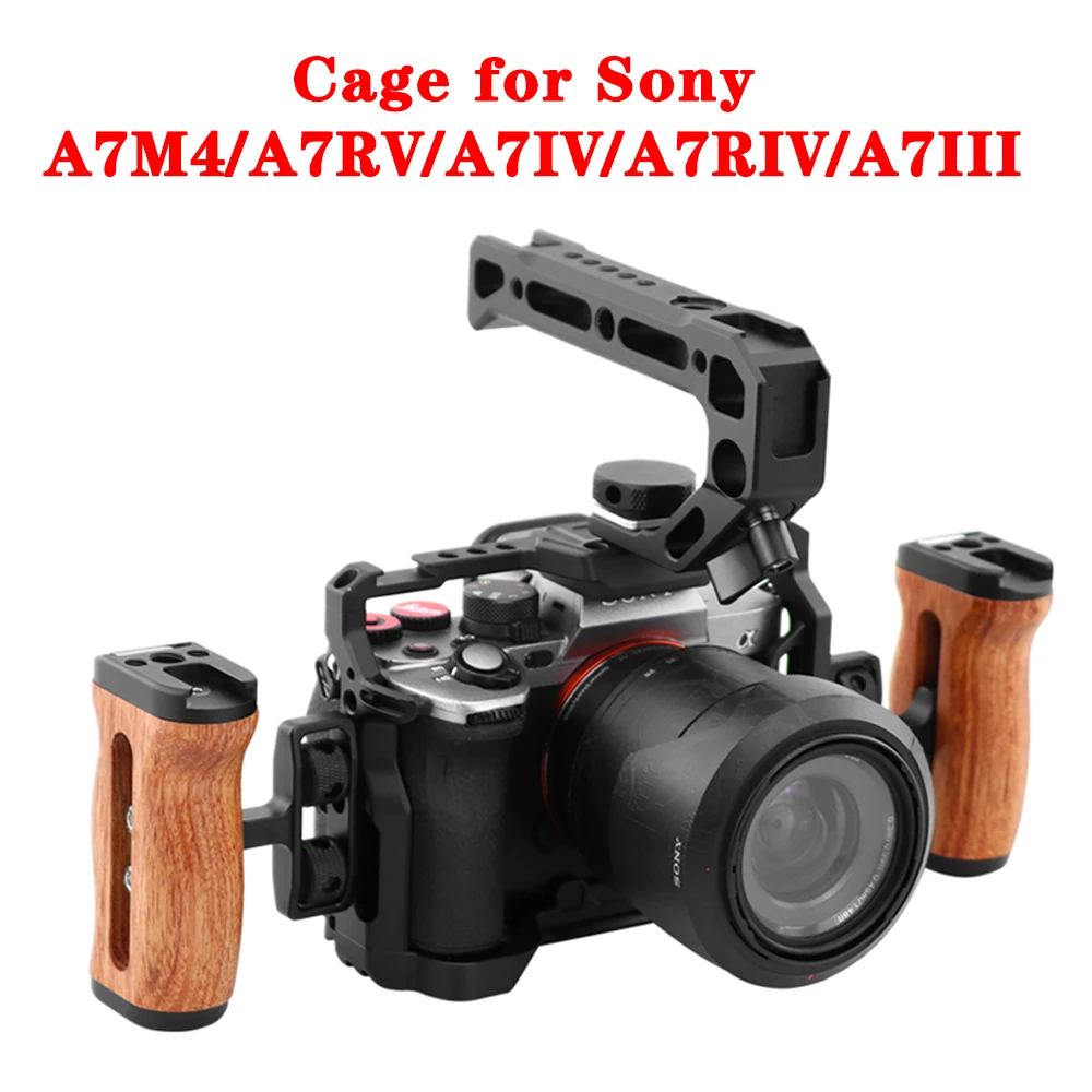 Für Sony A7M4 M3 R3R2 R5 A7IV/III/A1Kamera Käfig rig Mit Arca Swiss Slot 1/4 "3/8" Schraube Für Unterstützung Horizontale Vertikale Schießen Image