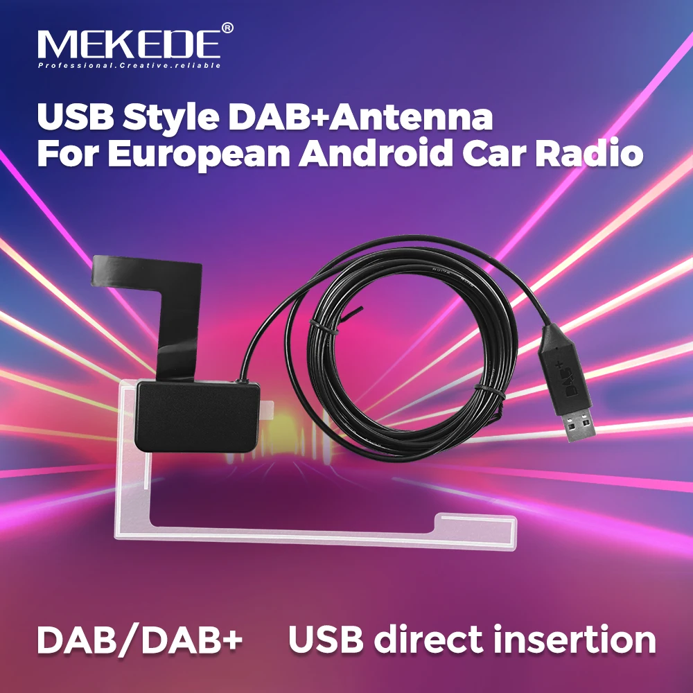 MEKEDE Digital Audio DAB FM Antenne DAB FM Antenne USB Plug and Play Europa DAB DAB+ Signalempfänger Zubehör Image