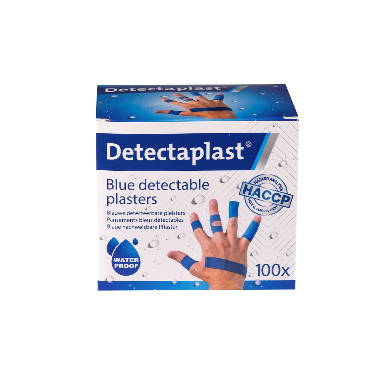 Detectaplast Blaues detektierbares wasserabweisendes Pflaster - Sortiment 4 Größen - 100St Image