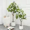 Artificial Hydrangea Tree 4ft Blue Flowers Fake Potted Decorative Hydrangea Flowers Tree, Modern