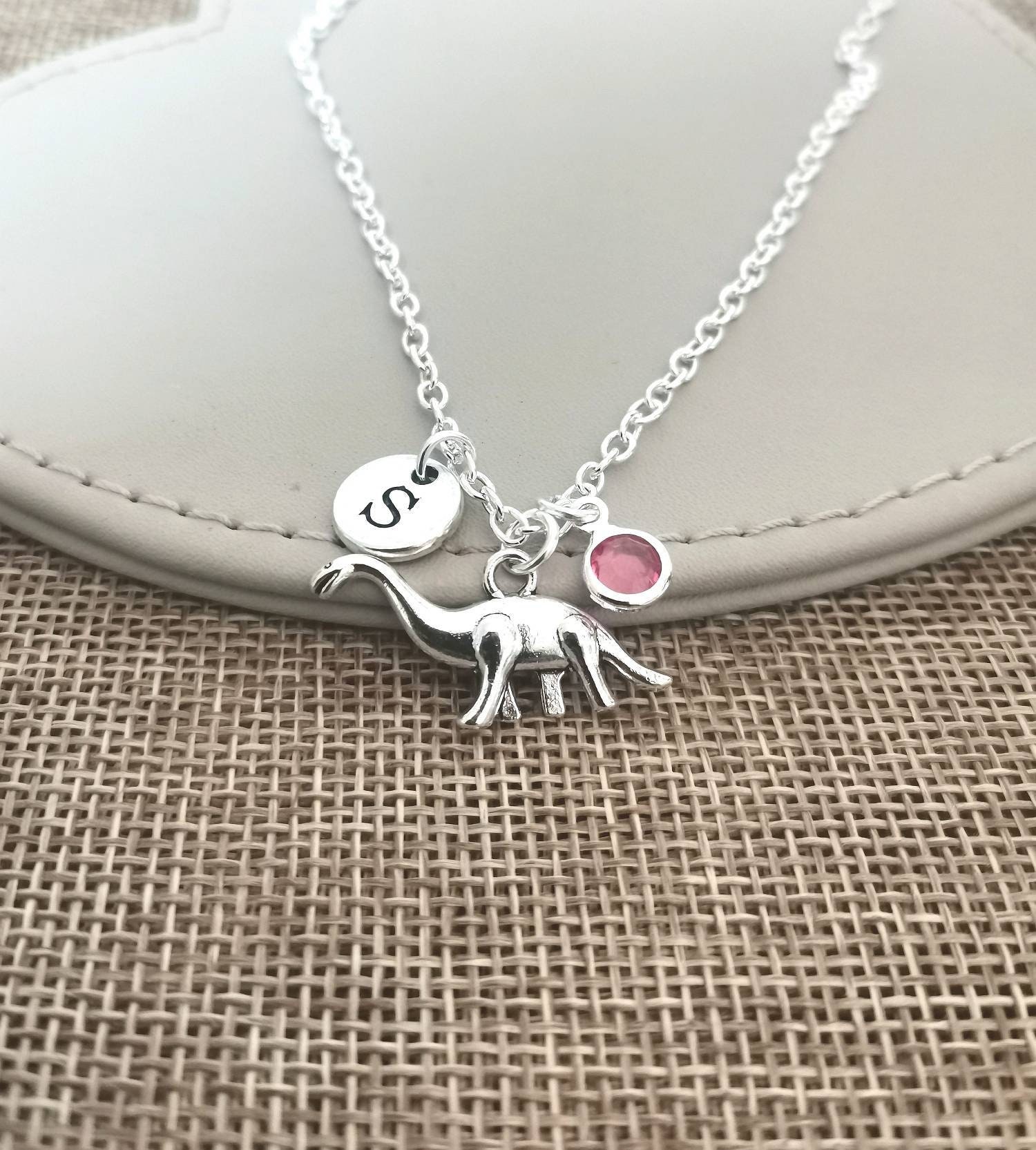 Collana di dinosauro, regalo di dinosauro, fascino di dinosauro, collana di dinosauro, ciondolo di dinosauro, gioielli di dinosauro, gioielli di dinos