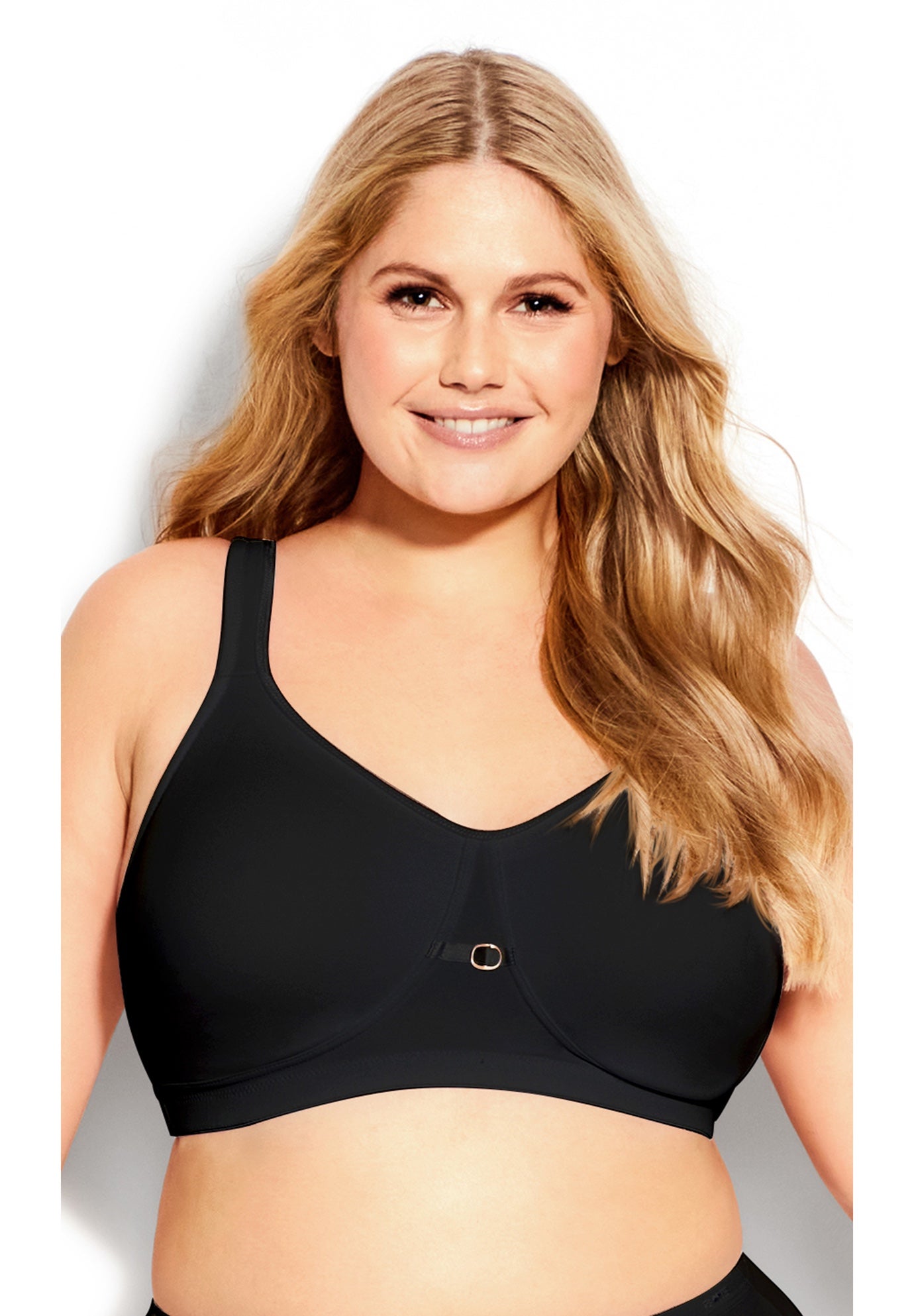 Plus Size Women's Soft Caress Bra by Avenue Body in Black (Size 40 DDD)
