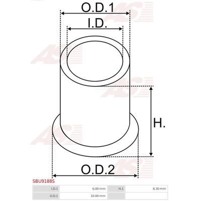 AS-PL Buchse, Starterwelle Universal SBU9188S Image