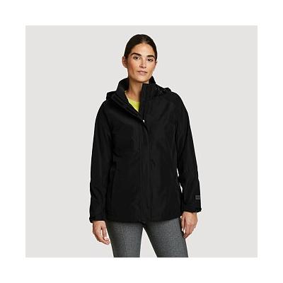 Eddie Bauer Women's Packable Waterproof Rainfoil Waterproof Rain Jacket - Black - Size XL