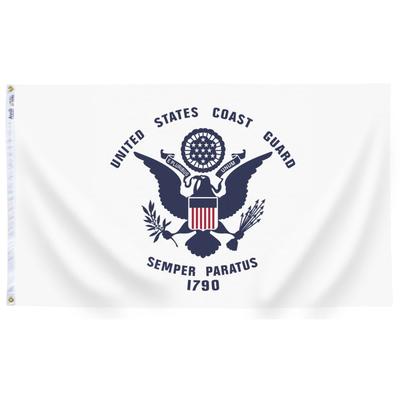 Annin Flags US Coast Guard Nylon Flag White/Navy Blue/Red 3ft x 5ft 439040R