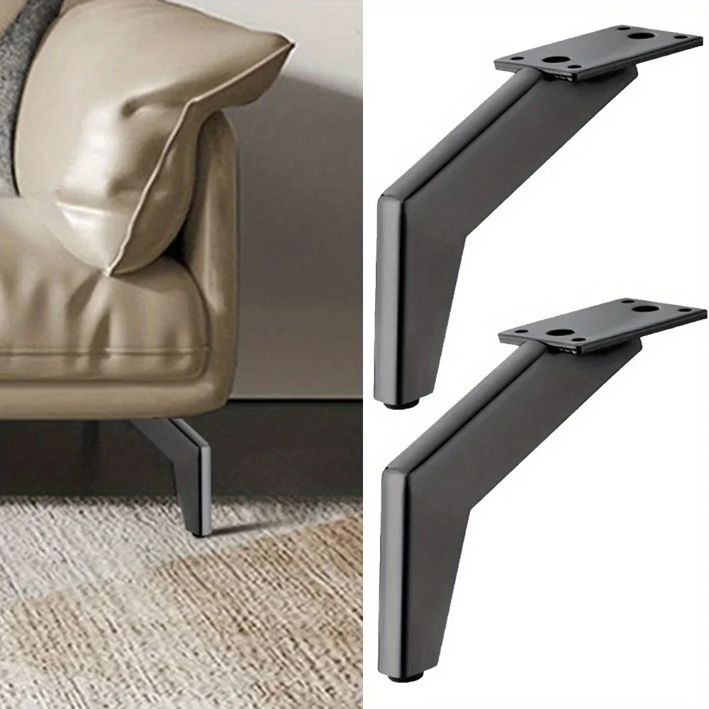 Schwarze Metallbeine, Möbelzubehör, Beine, Sofafüße, Möbelteile, Schrankbeine, Möbel, Eisen, Stahl, TV-Ständer, Beine, Sofabeine Image