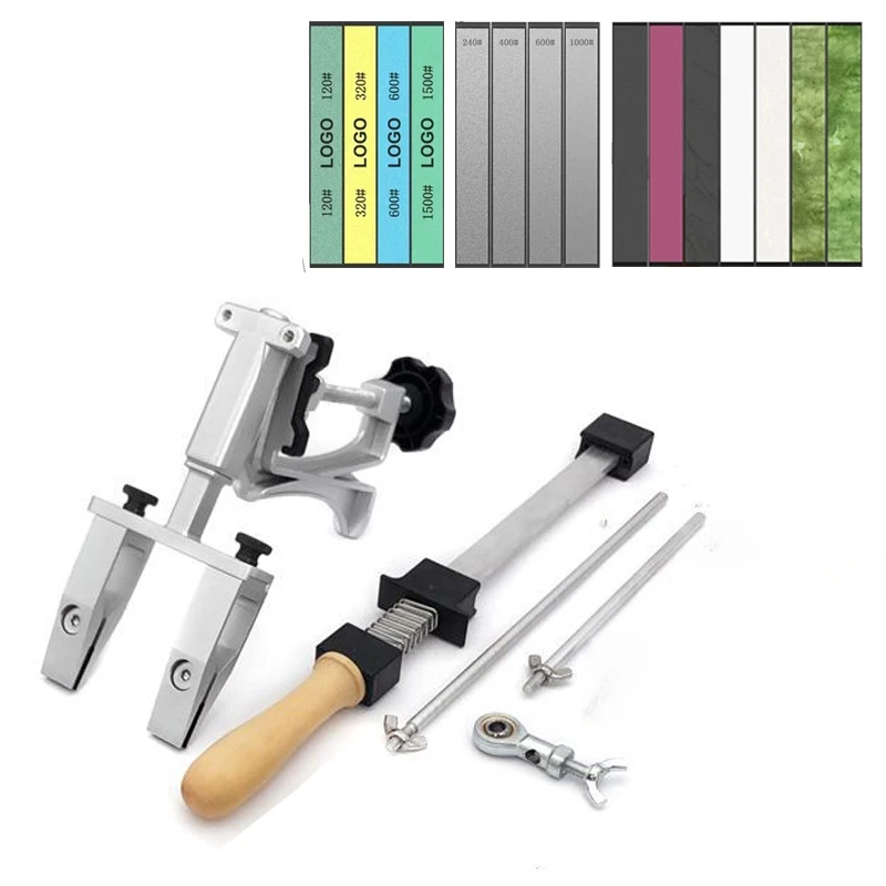 Professionelle Messer Spitzer Aluminium legierung Festen Winkel Spitzer Diamant Stein Schleifstein Küche Werkzeuge Schärfen Maschine Messer Image