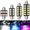 2 pièces led C5W lumière feston 31mm 36mm 39mm 41mm lumières intérieures rose glace bleu lumière ambiante c5w led toit lumière plaque d'immatriculation lumière
