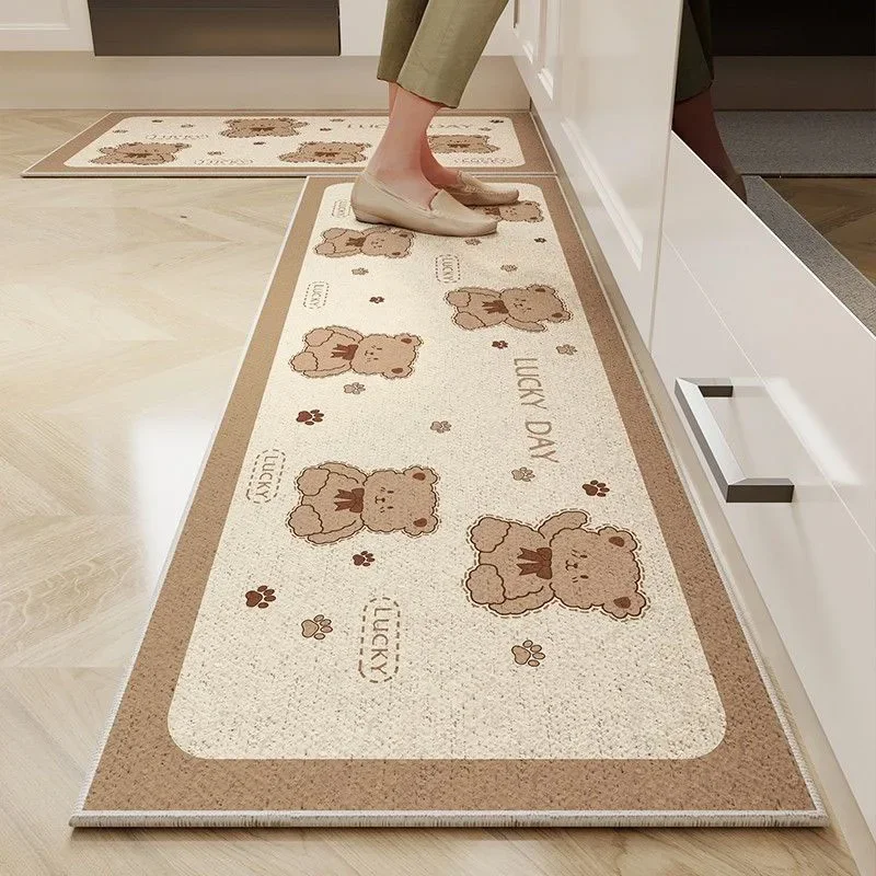 Küche Boden Matte Schlafzimmer Wohnzimmer Lange Zurück Flur Dekor Teppich Badezimmer Eingang Fußmatte Haushalt Nicht-slip Saugfähigen Matte Image