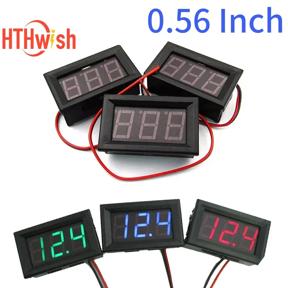2/3 Drähte 0,56 Zoll Mini Rot Grün Blau LED Display Panel Spannung Meter Voltmeter Heimgebrauch Spannung 3 Drei Digital DC 4,5 V 30 V Image