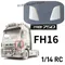 2 stücke RC Spielzeug Lkw Abs Kunststoff Frontspoiler Und Aufkleber Dekorieren Für 1/14 Tamiya Kipper F16 750 56360 Auto diy JUWUBA RC Spielzeug