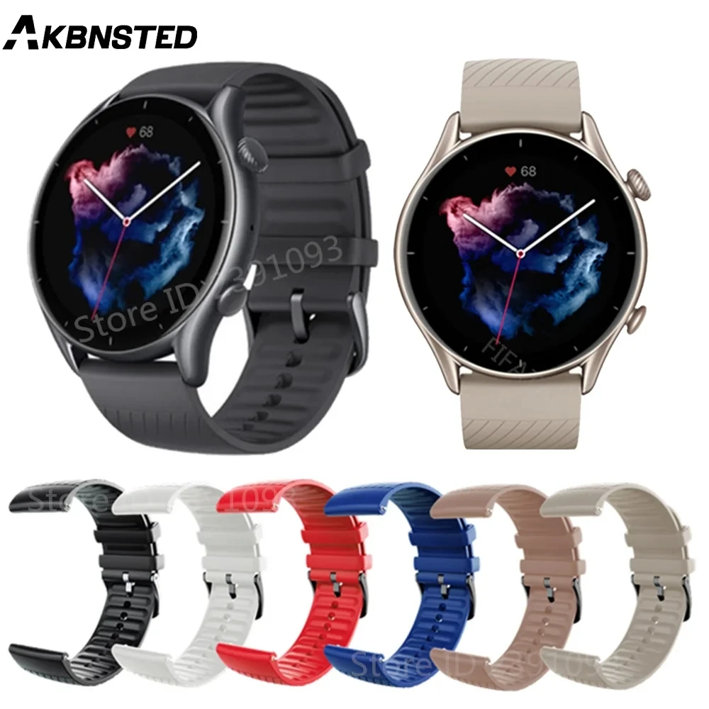 Silikon armband für amazfit gtr 4 smartwatch band ersatz sport armband für huami amazfit gtr 3/3 pro armband zubehör Image