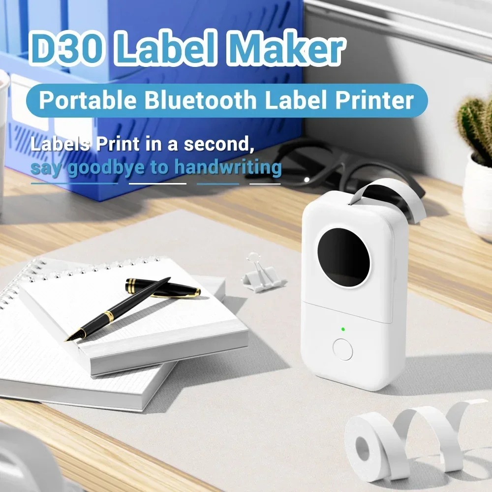 Phomemo Etiketten drucker D30 Etiketten hersteller Aufkleber Hersteller Maschine tragbare Bluetooth Mini Etikett ierer für Büro Home School Android iOS Image