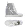 Dkny by Donna Karan New York Damen Sneakers, Gr. 36, silber, Kunstleder