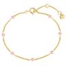 Glanzstücke München Armband aus Sterling Silber in Gelbgold mit Erdbeerquarz 17,0 cm Basislänge + 3,0 Verlängerung Damen