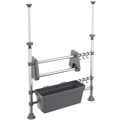 vidaXL Küchenorganisator Verstellbar Aluminium Image