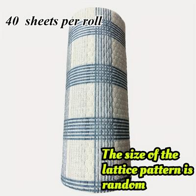 TEMU 40pcs Japanese-inspired Lazy Rags - Dual-use Kitchen Cleaning Cloths, Lightweight Polyester, Hand Wash Only, Round Shape, Disposable, Paper Towels Image