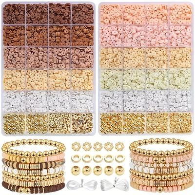 TEMU 2650/ 2400/ 4800pcs Clay Beads Polymer Clay Beads For Bracelets Making, Heishi Beads For Bracelets, Clay Bead Bracelet Kit, Flat Beads -beading Kits Image