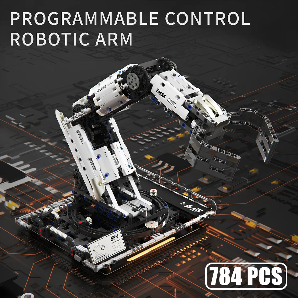 MOC Wissenschaft Technische RC Roboter Arm Modell Bausteine Ziegel Kits APP RC Programmierung Pädagogisches Spielzeug Kinder Geburtstag Geschenke Image