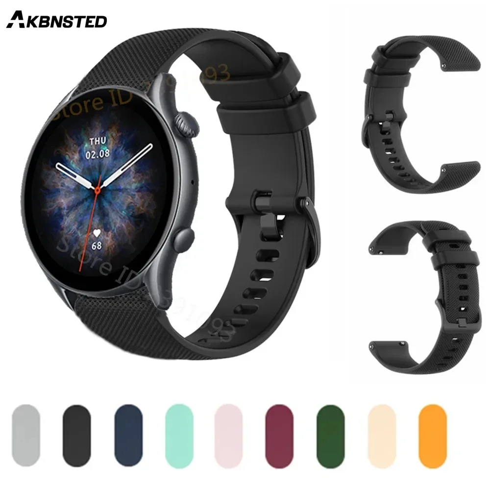 Sportuhrenarmband für Amazfit GTR 3/GTR 4/GTR 3 pro/GTR 2/2e/GTS 4/GTS3/2/2e/GTS2 Mini Silikonband Amazfit Bip Armband Correa Image