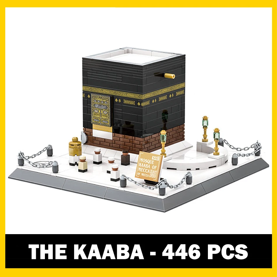 MOC Welt Berühmte Architektur Mecca Moschee Kaaba Modell Street View Bausteine Bau Montage Ziegel Spielzeug Kinder Geschenke Image