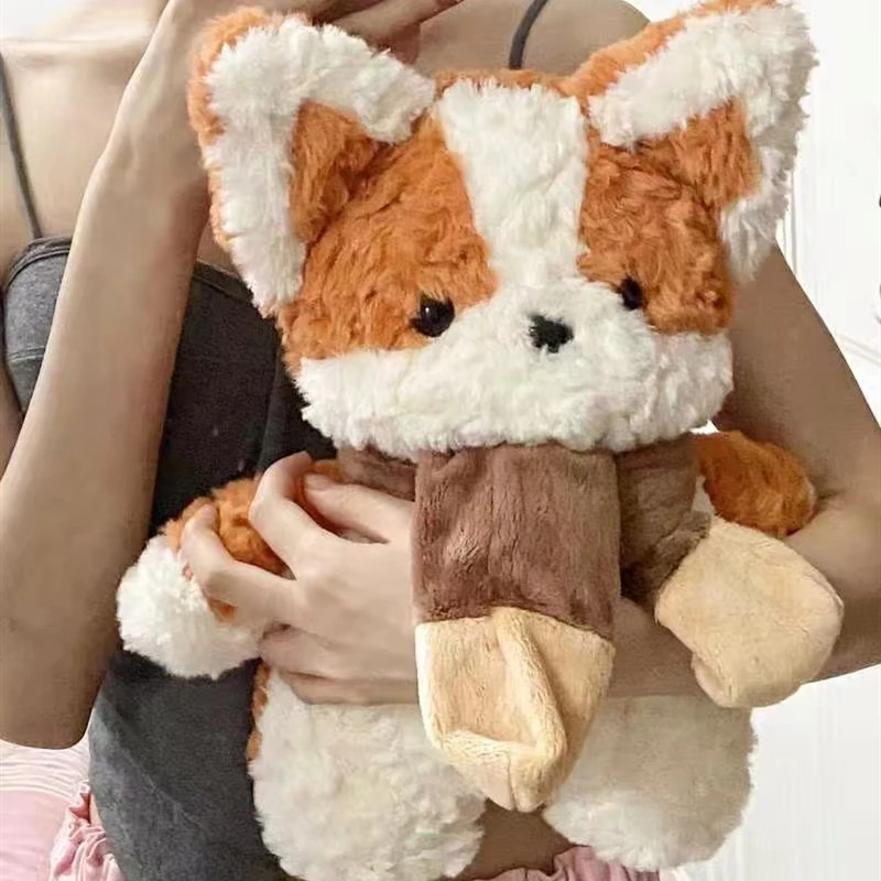 Niedlicher Schal Haustier Corgi Plüschpuppe Tier Husky Schwarz Dalmatiner Puppe Stoff Schlafen Super süßes Hundekissen Mädchen Schlafbegleiter Image