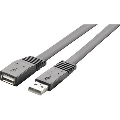 Renkforce - USB-Kabel usb 2.0 usb-a Stecker, usb-a Buchse 1.00 m Schwarz hochflexibel RF-4087404 Image