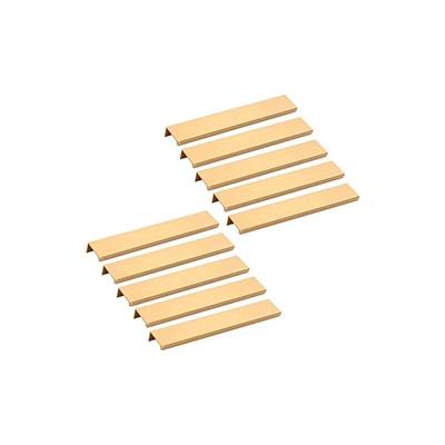 10 Stück unsichtbare Möbelgriffe – goldfarbener Küchenschrankgriff, Schubladenmöbel, 160 mm Image