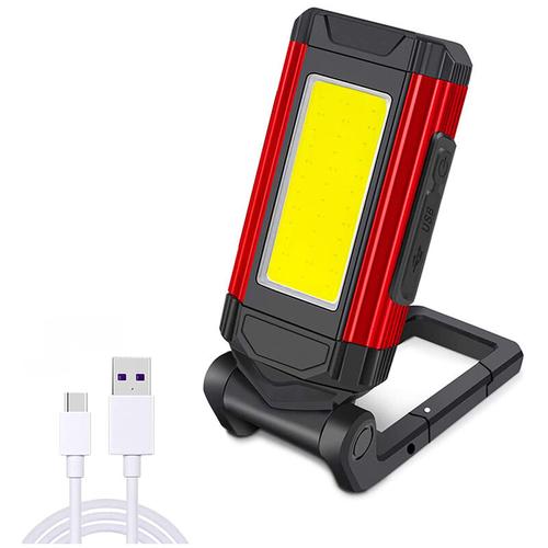 Leistungsstarke wiederaufladbare Arbeitsleuchte, LED-Handlampe, Werkstattlampe mit Magnetfuß,