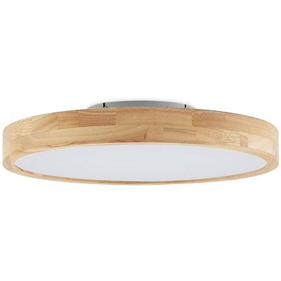 Deckenlampe 'Lanira' aus Holz dimmbar mit Fernbedienung für Wohnzimmer & Esszimmer von Lindby Image