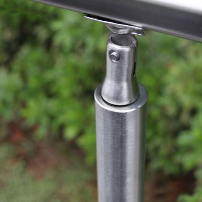 Treppengeländer Edelstahl Handlauf Geländer Aufmontage 80 cm Treppe V2Aox Image