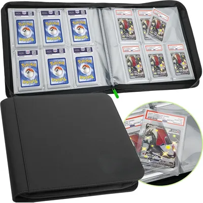 home.Graded Card Binder, 60 PSA Slab Holder, 6 Pocket Graded Card Storage, Slab Binder, PSA Card