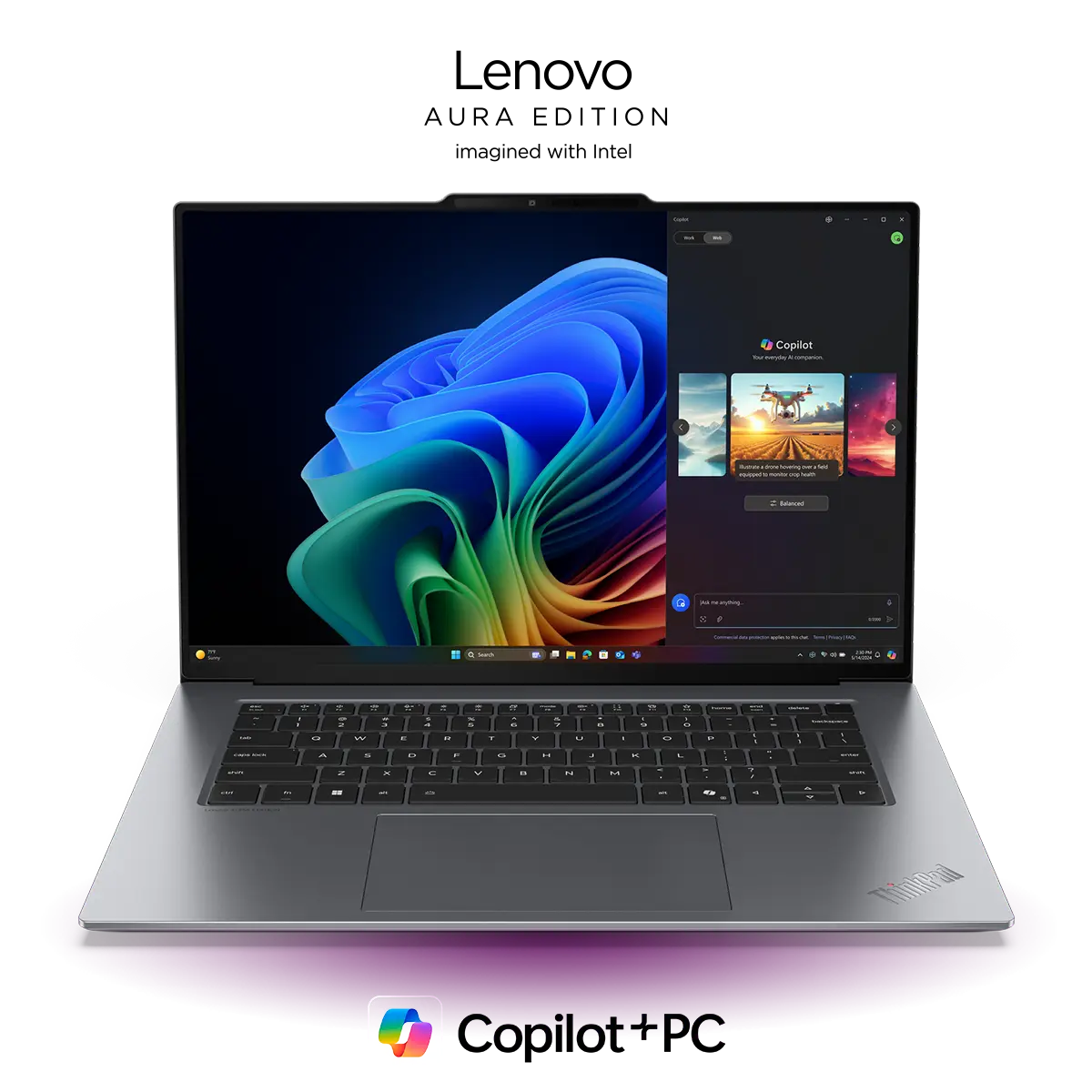 Lenovo ThinkPad X9 15 Aura Edition Intel Copilot+ PC, Thunder Grey - Business Laptop - Windows 11 Pro - Intel - 1TB SSD - 32GB RAM - 15.3" 2.8K - 15.3 in