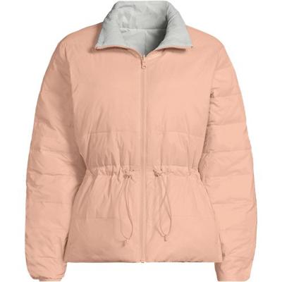 Wanderweight Down Ultralight Packable Reversible Jacket, Women, size: 24-26, plus, Pink, Nylon, by Lands' End