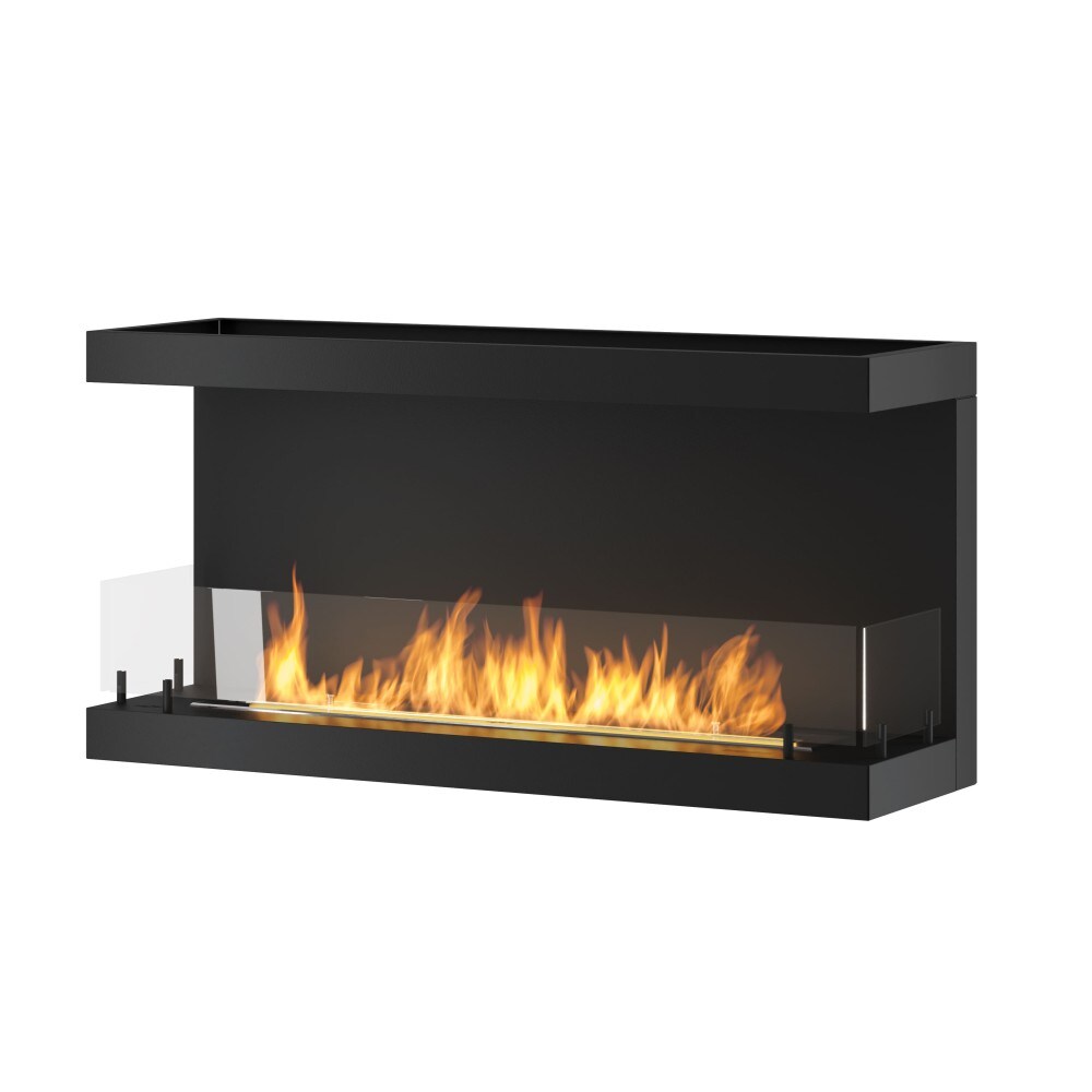 SOLOLED C1000 V.3 Design Bioethanol-Einbaukamin mit 3-seitig offenem Glas und 2-Liter-Brenner Image