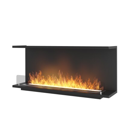 SOLOLED Design-Bioethanol-Einbaukamin C1200 V.2 mit 3-seitig offenem Glas, 3-Liter-Brenner Image