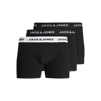 Trunk JACK & JONES "JACSOLID TRUNKS 3 PACK OP", Herren, Gr. M, schwarz, Jersey, Obermaterial: 95% Baumwolle, 5% Elasthan, unifarben, eng, Unterhosen Image