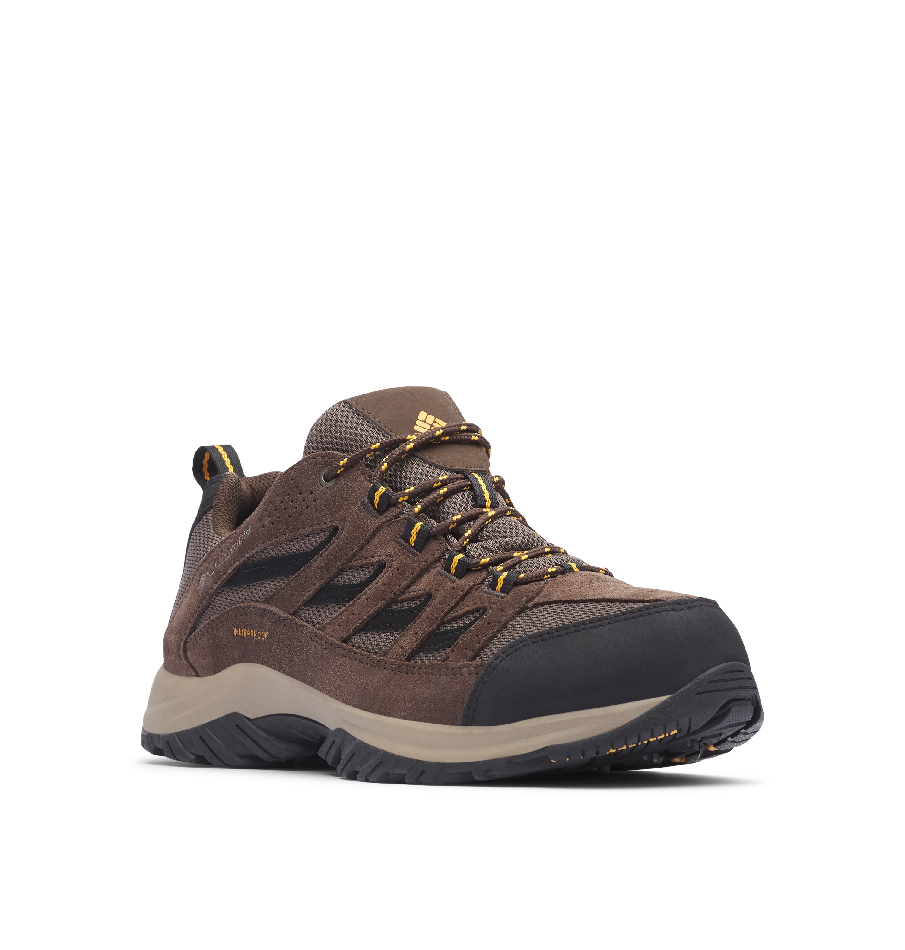Wanderschuh COLUMBIA "CRESTWOOD™ WATERPROOF", Herren, Gr. 43, braun (mud, squash), Synthetik, Schuhe Wanderschuh, wasserdicht