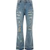 Bequeme Jeans 2Y STUDIOS "2Y Studios 2Y Firio Destroyed Straight Jeans", Herren, Gr. 31, Normalgrößen, blau (sand blau), 100% Baumwolle, unifarben, casual, normal, Jeans