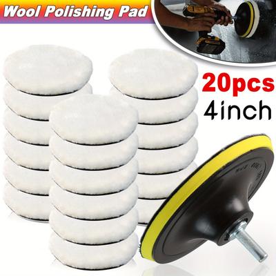TEMU 20pcs/set Home Cleaning Sponge Car Polishing Waxing Buffing For Auto M10/m14 Drill Connector-3/4/5/6/7inch Image