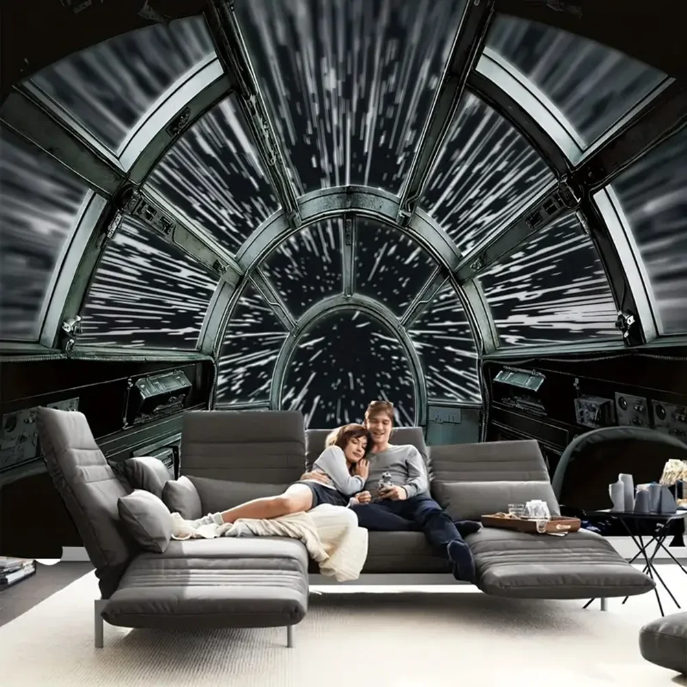 Sci-Fi Space Planet Wandteppich, Wandbehang, bedrucktes Polyester, Weltraumansicht, Kunst-Wandteppich, verbessert Ihren Raum, Heimdekoration, Hintergrund Image