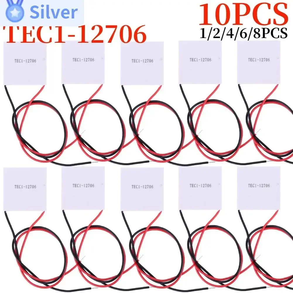 1-10PCS TEC1-12706 Thermoelektrischer Kühler Peltier Elemente Modul 65W 12V 5,8A Plattenmodul zur Kühlung zur Stromerzeugung Image