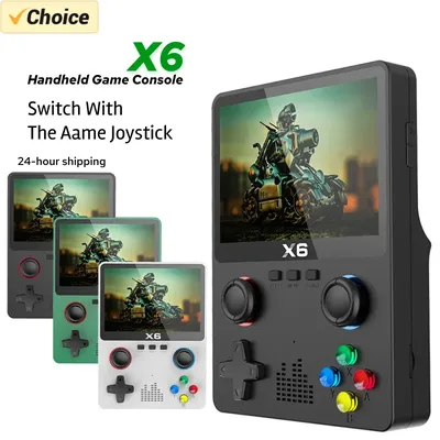 X6 Game Console Retro Video Game Console 3.5/4'' IPS Screen Portable Handheld Game Player 10000+